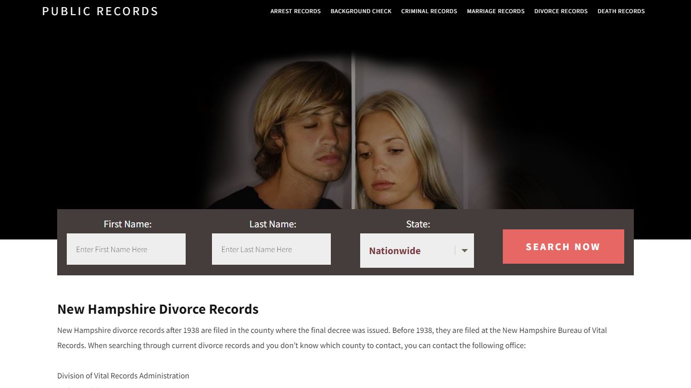 New Hampshire Divorce Records | Enter Name and Search. 14Days Free