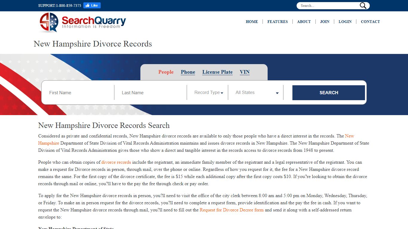 Free New Hampshire Divorce Records | View Divorce Records Online